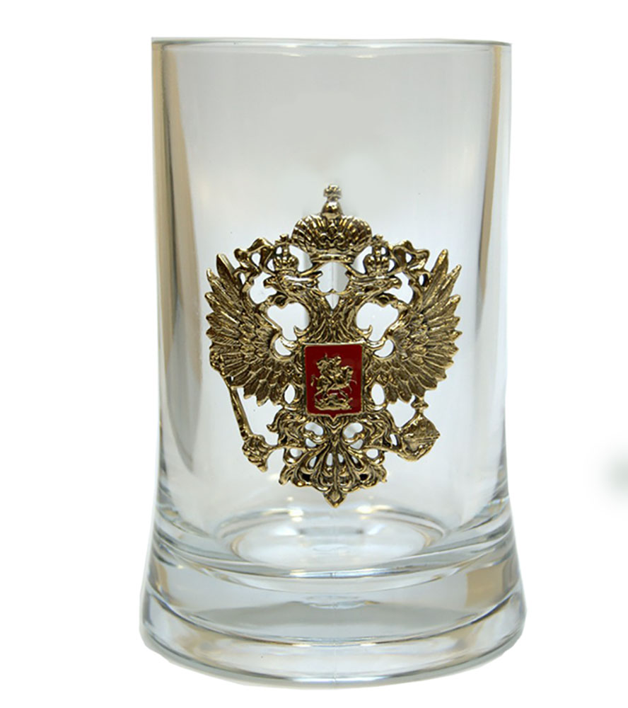 Кружка пивная "Герб РФ", 670 мм