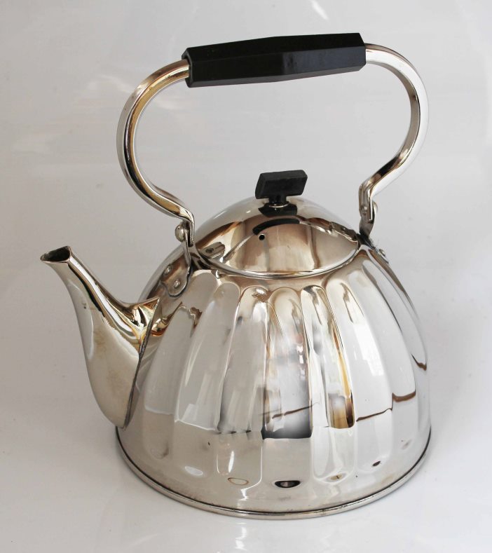 Граненый никелированный  чайник из Кольчугино (3,5 л.)
